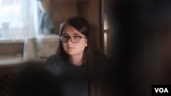 Maria Butina's sister, Marina, in Barnaul, Russia, January 11, 2019 (R. Marquina-Montanana/VOA).