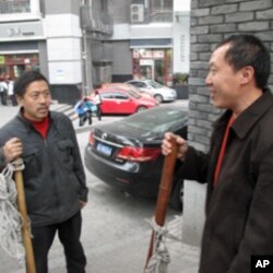 重庆街头的“棒棒军”