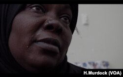 Alaweiah, pictured in in Tripoli on May 4, 2019, was raped several times and her husband was beaten and burned after they were arrested by militants in the Libyan desert.