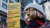 A statue symbolizing a wartime sex slave is displayed near the Japanese Embassy in Seoul, South Korea, Friday, Jan. 8, 2021. A South Korean court on Friday ordered Japan to financially compensate 12 South Korean women forced to work as sex slaves…