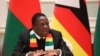 FILE - Zimbabwe's President Emmerson Mnangagwa speaks in Minsk, Belarus, Jan. 17, 2019. 