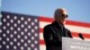 Democratic presidential candidate Joe Biden speaks during a campaign rally at the Minnesota State Fairgrounds in St. Paul, Minn., Oct. 30, 2020.