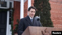 Джастин Трюдо выступает на пресс-конференции в Оттаве. 6 января 2025 г. 