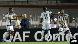 Les joueurs du TP Mazembe lors de la finale de la CAF contre l'Algérie, le 29 octobre 2016. 