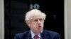 British Prime Minister Boris Johnson makes a statement on his first day back at work in Downing Street, London, after recovering from a bout with the coronavirus that put him in intensive care, April 27, 2020. 