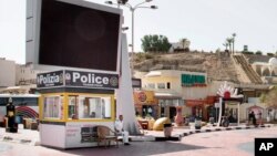 یک پست پلیس گردشگری مصر در منطقه توریستی شرم الشیخ - آرشیو