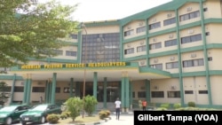 Les Services pénitentiaires du Nigeria à Abuja, le 20 novembre 2018. (VOA/Gilbert Tampa)