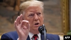 美国总统特朗普2019年5月9日在白宫讲话。