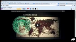 This screen shot shows the website of the U.S. Sentencing Commission after it was hijacked by the hacker-activist group Anonymous to avenge the death of Aaron Swartz, an Internet activist who committed suicide, January 26, 2013.