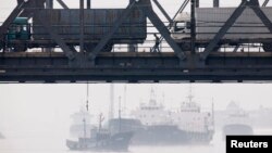 북한 신의주와 중국 단둥을 연결하는 '조중친선다리(중조우의교)'. (자료사진)