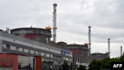 (FILES) A photo shows a view of the Russian-controlled Zaporizhzhia nuclear power plant in southern Ukraine on June 14, 2023.