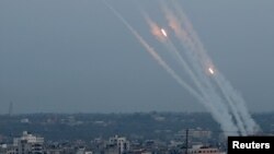2019年5月5号从加沙地带向以色列发射的火箭。