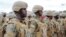 FILE - Somali military officers attend a training program by the United Arab Emirates at their military base in Mogadishu, Somalia, Nov. 1, 2017. 