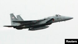 일본 항공자위대 소속 F-15J 전투기.