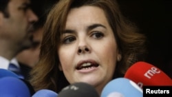 Wakil Perdana Menteri Spanyol, Soraya Saenz de Santamaria mengumumkan persetujuan Spanyol mengenai pembangunan pangkalan militer AS di negaranya (foto: dok).