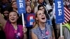 Female delegates cheer as Democratic presidential nominee Hillary Clinton accepts the nomination on the fourth and final night at the Democratic National Convention in Philadelphia, Pennsylvania, July 28, 2016. 
