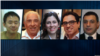 Composite image of five Western-linked detainees held by Iran. From left to right: Xiyue Wang, Baquer Namazi, Nazanin Zaghari-Ratcliffe, Siamak Namazi and Nizar Zakka.