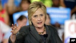 미국 민주당 대선주자인 힐러리 클린턴 전 국무장관. (자료사진)