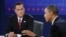 奥巴马和罗姆尼的第三场也是最后一场总统候选人辩论正在进行