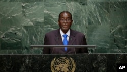 President Mugabe at UN General Assembly.