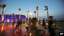 عکسی از ساحل دبی. 