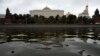 The Kremlin with its palaces and churches is reflected in the Moskva River waters in Moscow, Russia, Sept. 30, 2016. Russia has entered a second year of its military operation in Syria.