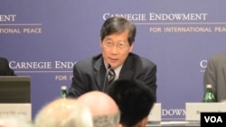 台湾政治大学国际关系研究中心中国政治研究所研究员兼代理主任丁树范(美国之音Grace Wang摄)