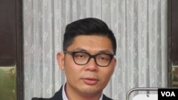 台湾在野党国民党立委许毓仁(美国之音张永泰拍摄)