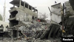 지난 16일 발생한 시리아 다마스쿠스의 폭탄 테러 현장. (자료사진)