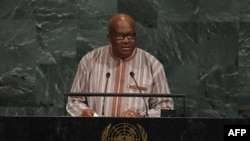 Roch Marc Christian Kaboré devant l'AG de l'ONU, le 21 septembre 2017.