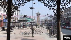 资料照片-印控克什米尔的印度军人。