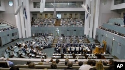 澳大利亚国会议事厅（资料照）