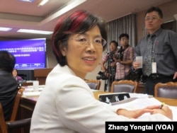 在野党民进党立委尤美女(美国之音张永泰拍摄)