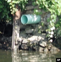 This combined sewer and storm water pipe is one of 53 along the Potomac River