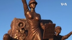 “香港时代革命”雕塑在加州自由雕塑公园揭幕