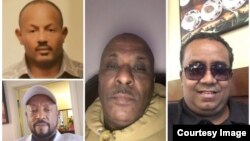 የቬጋስ ነዋሪ ኢትዮጵያውያን አቶ ዮሴፍ መንገሻ፣ አቶ መሳይ መስፍን፣ አቶ አወቀ ተገኝና፣ አቶ መስፍን ተስፋዬ።