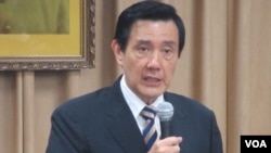 台湾前总统马英九（美国之音张永泰拍摄）