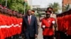 Kenya's President Uhuru Kenyatta inspects the honor guard before the opening of the 11th Parliament at the National Assembly Chamber in the capital Nairobi, Apr. 16, 2013.