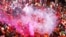 Devotees celebrate Holi, the festival of colors, inside Krishan temple in Nandgaon, Uttar Pradesh, India, in 2013.
