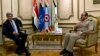 U.S. Secretary of State John Kerry, meets with Gen. Abdel Fattah el-Sissi, right, in Cairo, Egypt, Nov. 3, 2013. 