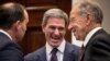 Former Virginia attorney general Ken Cuccinelli, center, is seen with lawmakers at the White House in Washington, Nov. 14, 2018.