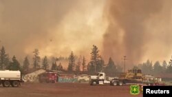 Пожар в одном из национальных парков Калифорнии. Июль 2021г. 