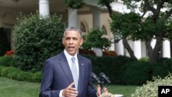 美国总统奥巴马7月21日在白宫就乌克兰和加沙局势发表声明。