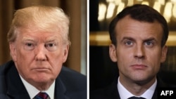 도널드 트럼프 미국 대통령과 에마뉘엘 마크롱 프랑스 대통령.