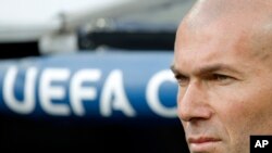 Zinedine Zidane lors de la demi-finale de la Ligue des champions contre Manchester City, Madrid, le 4 mai 2016.