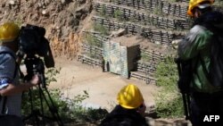 지난 5월 북한이 풍계리 핵실험장을 폭파하기 전 촬영한 갱도 입구.