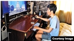 乌坎村长林祖恋的孙子回忆被抓情况。（推特图片）