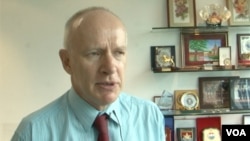 香格里拉对话会主办人之一赫胥利(美国之音黎堡拍摄)