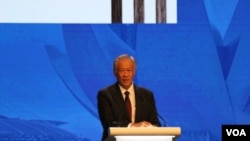 新加坡国防部长黄永宏6月3日在香格里拉对话上发言