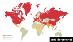 《预防优先事项调查报告》将全球30个可能发生的军事对抗或暴力冲突分为高、中、低3个风险层次 (报告截图)